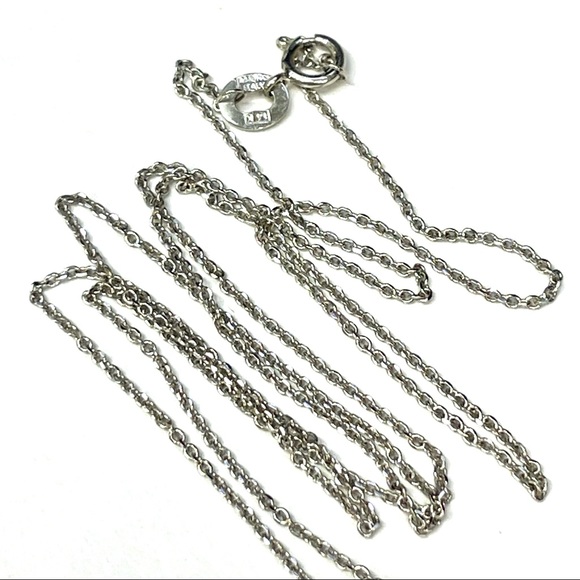 Beautiful Diamond Solitaire Necklace .40CT in solid 14k White Gold 18” - Picture 2 of 4